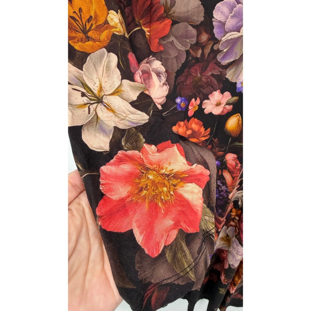 Johnny Was Brown Maxi Dress with Multicolor Floral Print - Picture 6 of 6